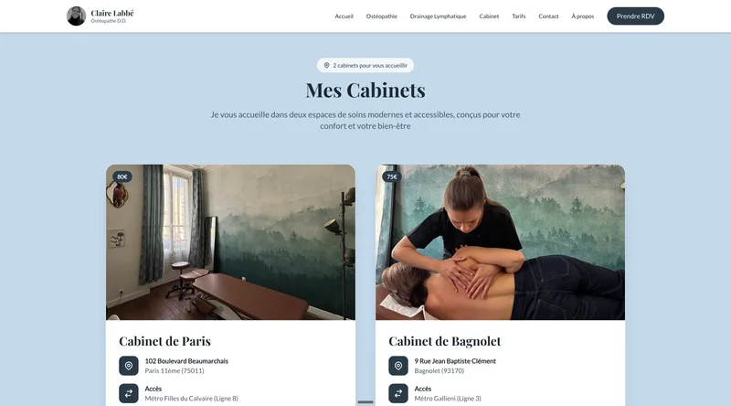 Claire Labbé Ostéopathe — project thumbnail