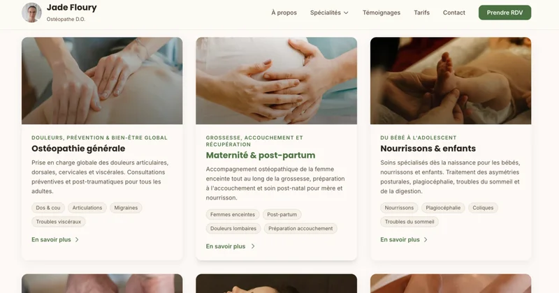 Jade Floury Ostéopathe — project thumbnail