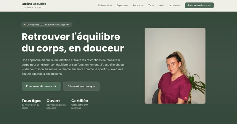 Lorène Beaudet Ostéopathe — project thumbnail
